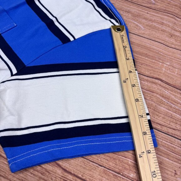 Levis Mens Oversized Striped Crewneck T-Shirt With Pocket Blue/White/Navy - Picture 10 of 16